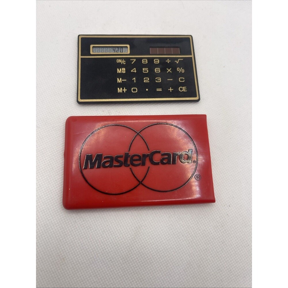 Vintage Mastercard Solar Electronic Calculator Credit Card Tested Works